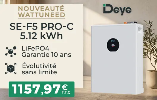 Batterie Sofar Solar BTS lithium: mise en service Flash Un seul bouton pour démarrer; cellules Haute Densité LiFePO4 dernière génération; évolutivité Totale Jusqu’à 6 batteries au prix de 1378€ T.T.C.